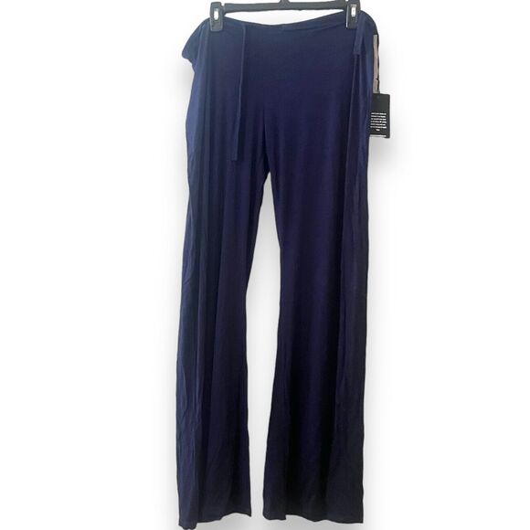 Michael Lauren Revolve Barto Wide Leg Pant Navy Blue Boho Size Small - Picture 1 of 6